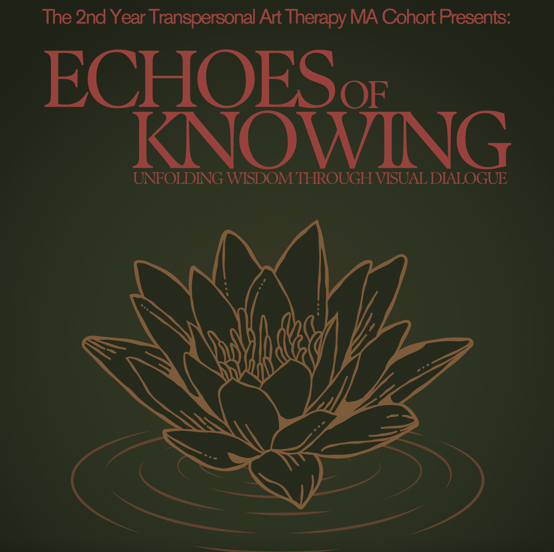 art poster for Echoes of Knowing exhibit