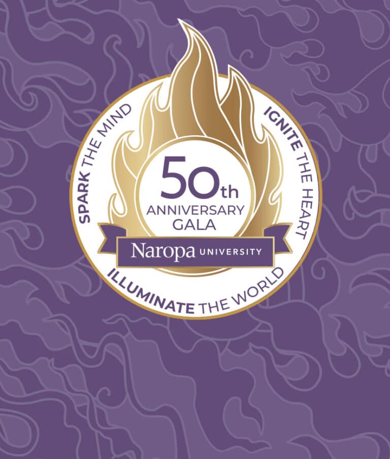 50th aniversary gala graphic on flame background